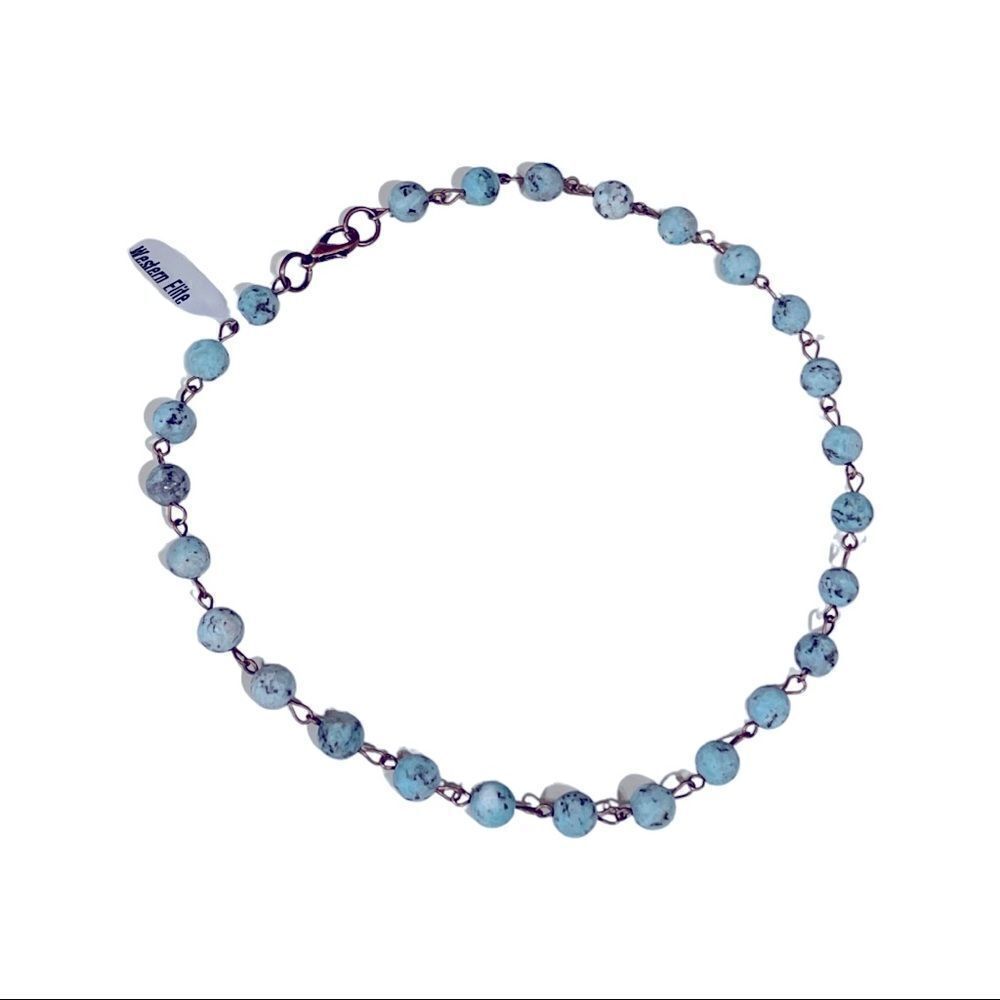 AFRICAN TURQUOISE HEALING ENERGY • Choker Necklace • NWT